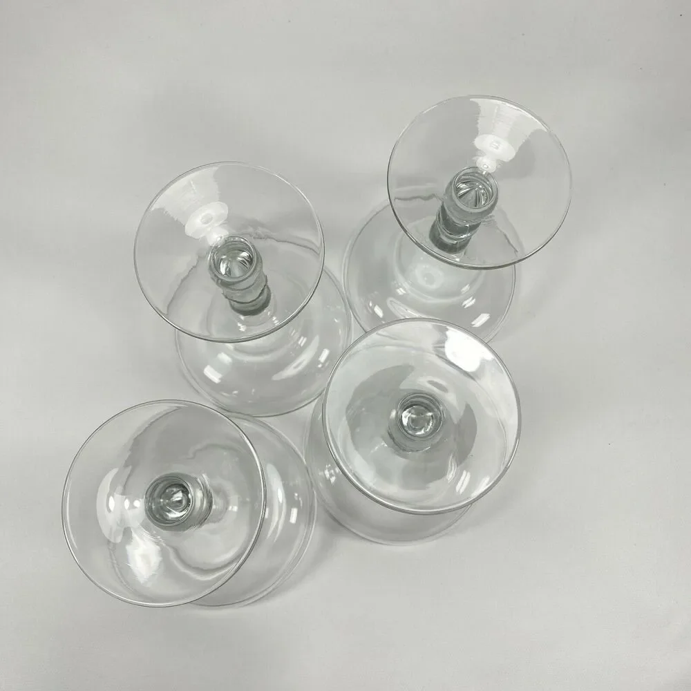 4 Libbey Metropolis Clear Margarita Glasses Set 6